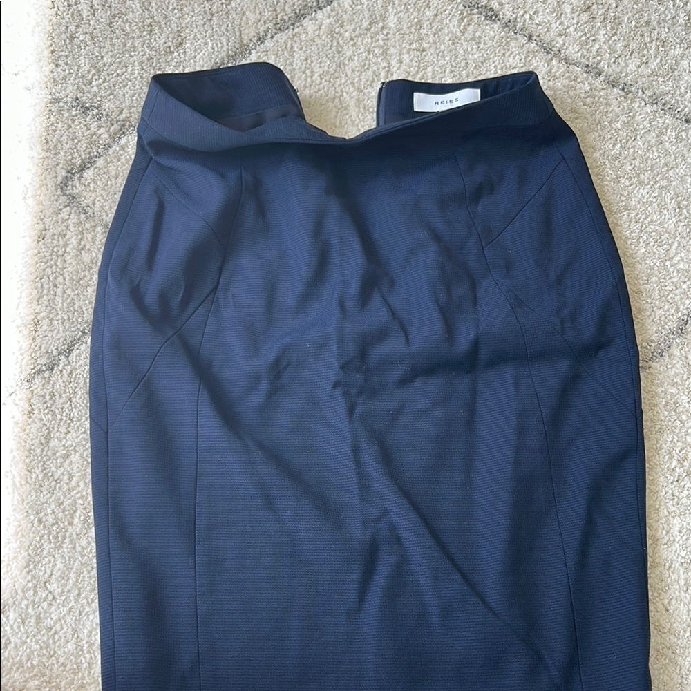 Reiss Blue Pencil Skirt Knee-Length Cocktail